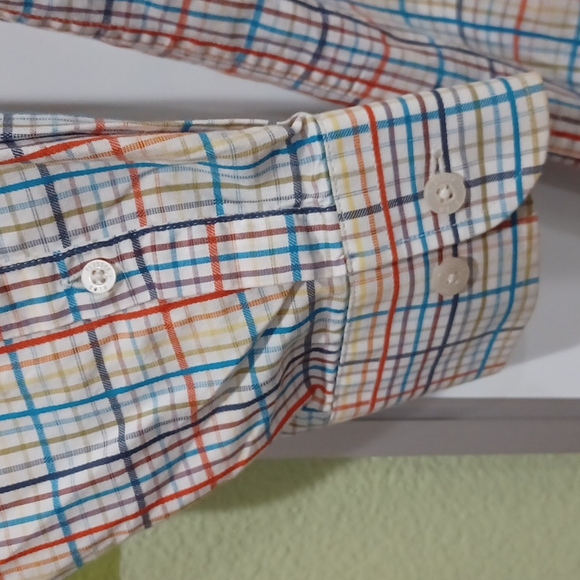 Allan Flusser 2XL(mislabeled as XL) Men's multicolor checked shirt - Picture 4 of 6